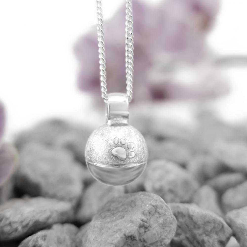 Silberkette Ascheschmuck Fini Pfötchen